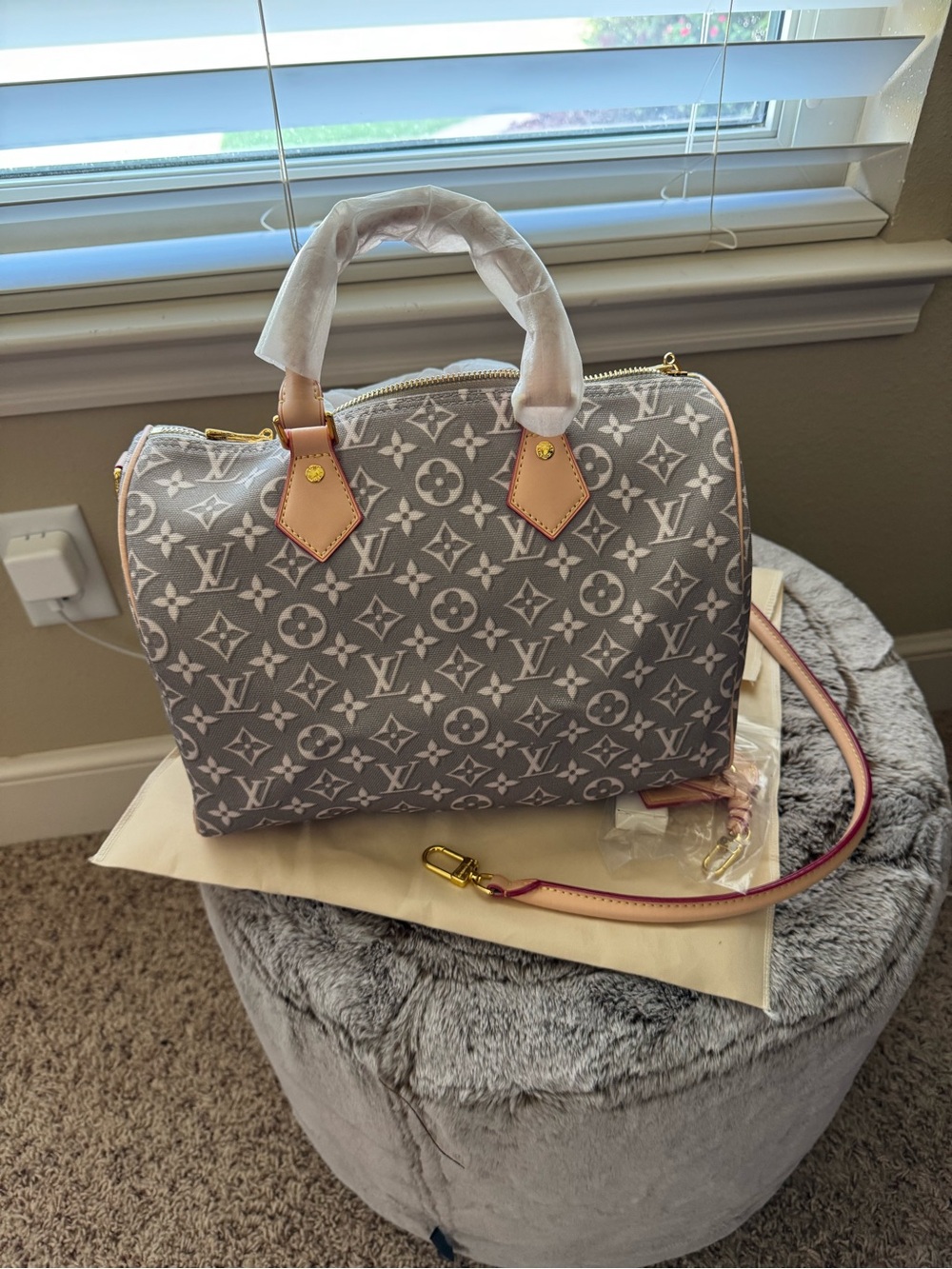 Gray Monogram Handbag